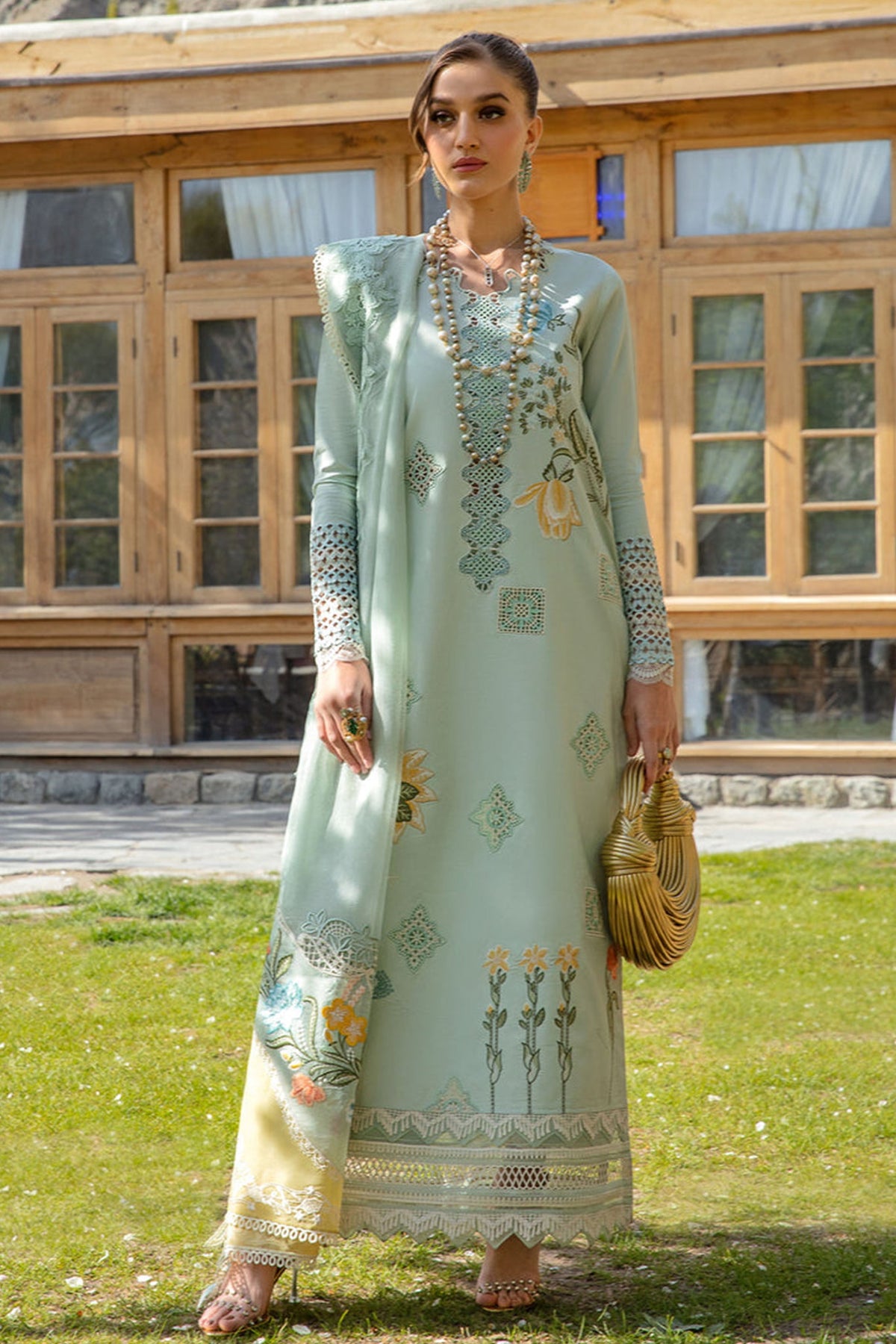 Crimson-3 Piece (Unstitched) Premium Linen Embroidered Shirt With Slub Ready-to-Wear Dupatta - KW1131