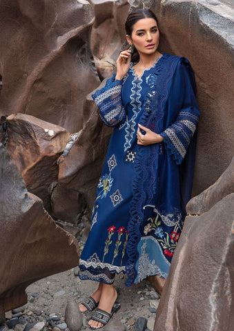Crimson-3 Piece (Unstitched) Premium Linen Embroidered Shirt With Slub Ready-to-Wear Dupatta - KW112