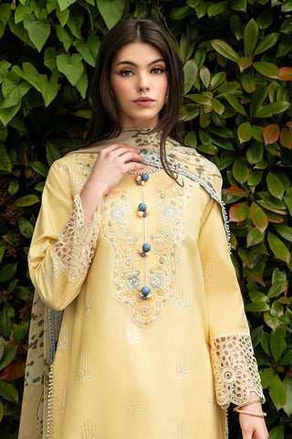 Mushq Yellow Luxury DHANAK Dress'24 HMC-04