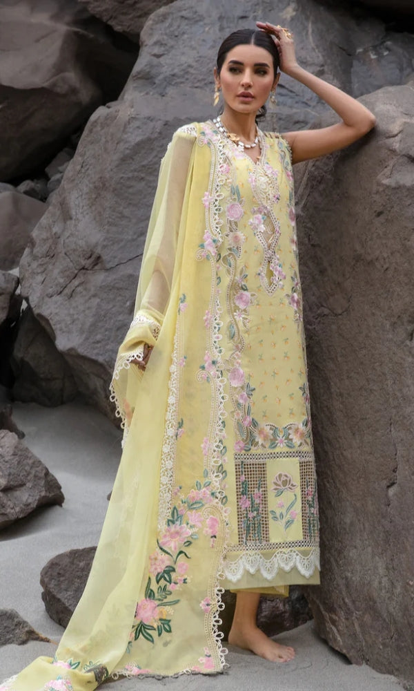 - 3 Piece (Unstitched) Premium Linen Embroidered Shirt With Slub Ready-to-Wear Dupatta - KW1131