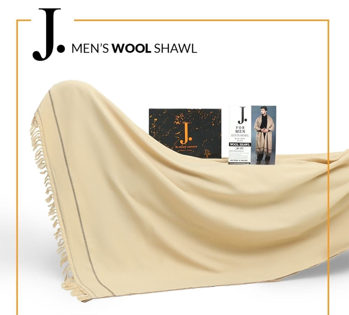 J. PREMIUM ACRYLIC Wool Shawl Ready to Wear CW16