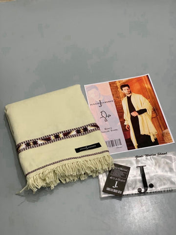 J. PREMIUM WOOL SHAWL #003 Cream