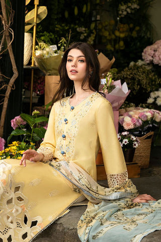 Mushq Yellow Luxury DHANAK Dress'24 HMC-04