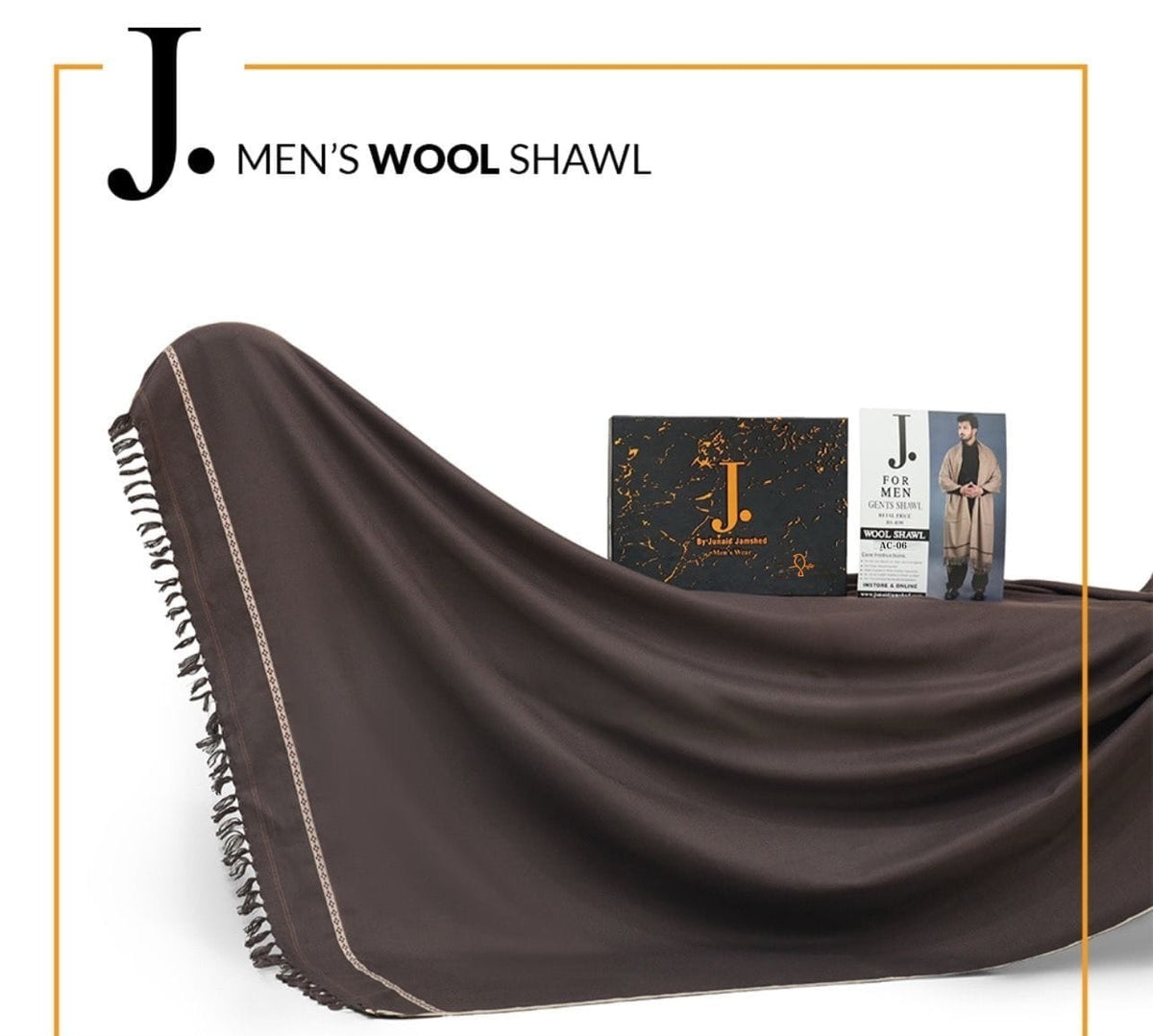 J. PREMIUM ACRYLIC Wool Shawl Ready to Wear CW11