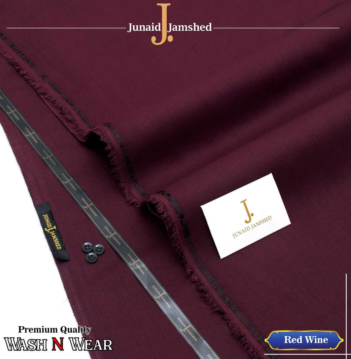J. Men's Wash'n Wear Soft Smooth - Winter Collection 2024 - Red Wine