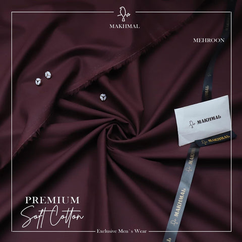 MAKHMAL Premium Soft-COTTON - MEHROON