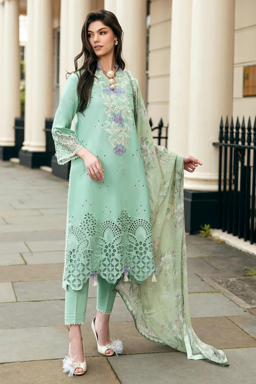 MUSHQ 3PC LAWN EMBROIDERED A657