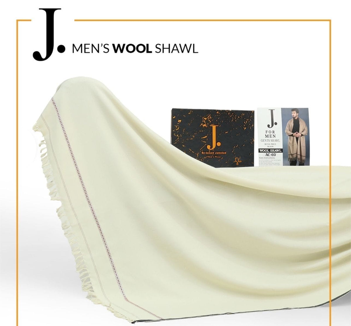 J. PREMIUM ACRYLIC Wool Shawl Ready to Wear CW15
