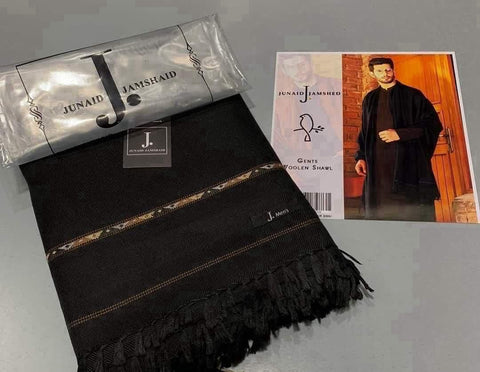J. PREMIUM WOOL SHAWL #006 Blackish