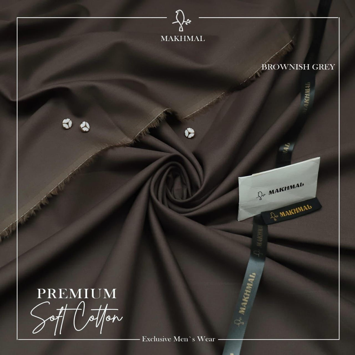 MAKHMAL Premium Soft-COTTON - BROWNISH GREY