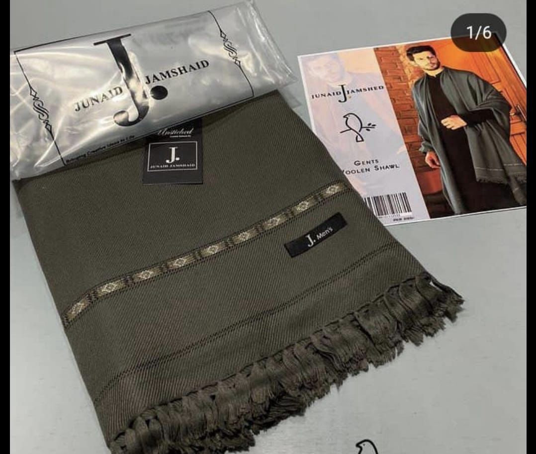 J. PREMIUM WOOL SHAWL #007 Greyish