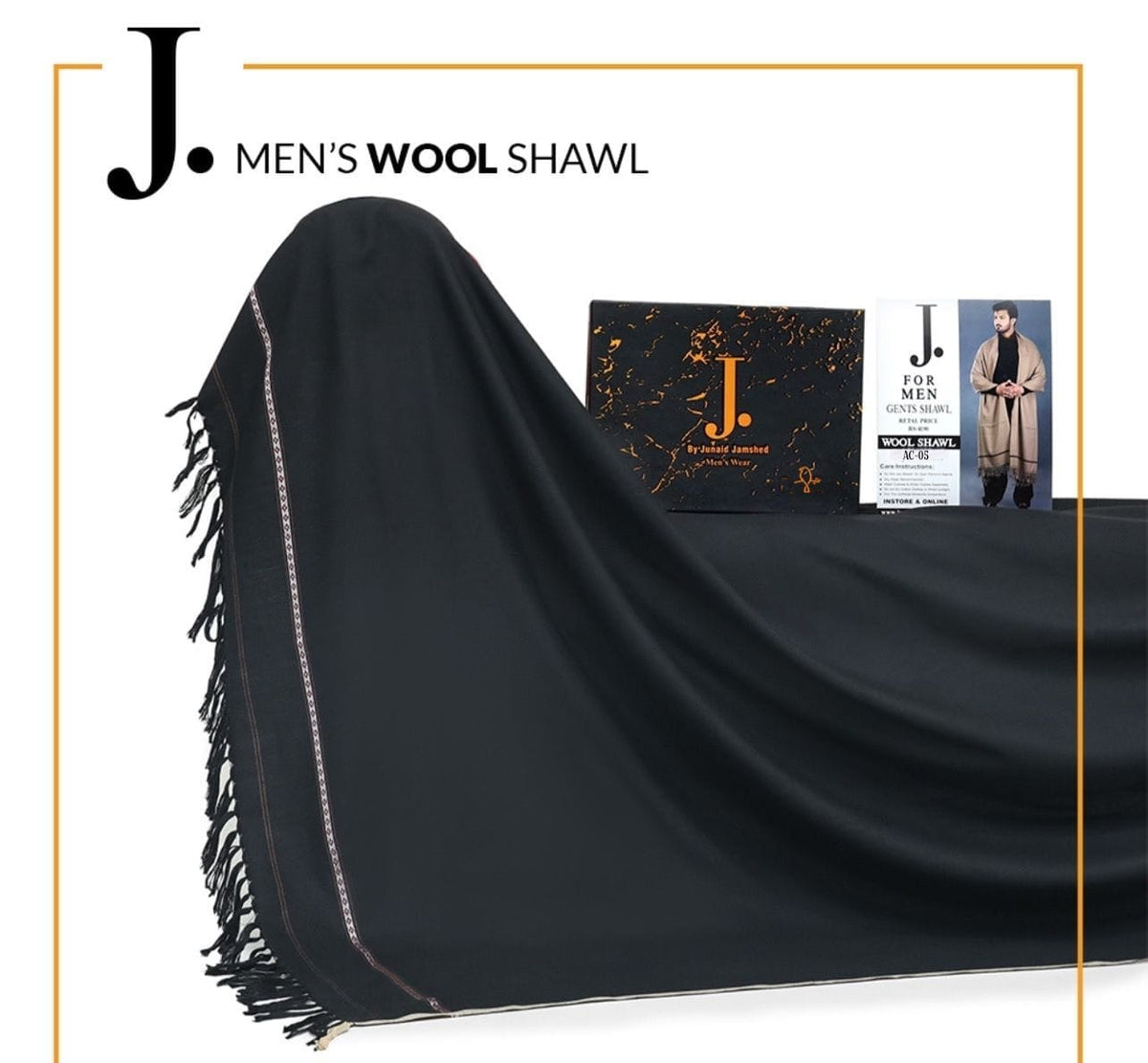 J. PREMIUM ACRYLIC Wool Shawl Ready to Wear CW13