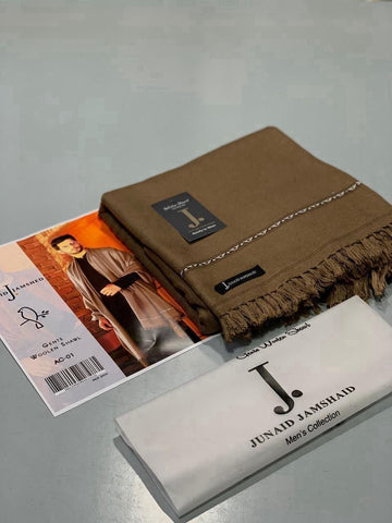 J. PREMIUM WOOL SHAWL #005 Choclate