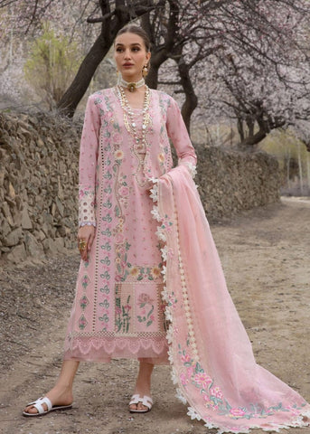Crimson-3 Piece (Unstitched) Premium Linen Embroidered Shirt With Slub Ready-to-Wear Dupatta - KW1131