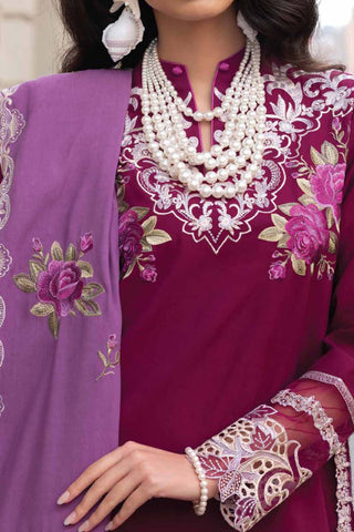 Mushq Luxury 3-PC suit Dhanak Embroidered Shirt with Digital Printed Wool shawl - Cr123