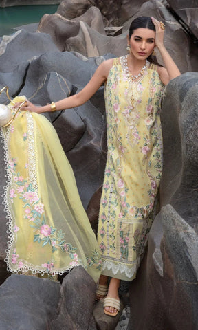 - 3 Piece (Unstitched) Premium Linen Embroidered Shirt With Slub Ready-to-Wear Dupatta - KW1131