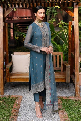 BAREEZE - 3PC LUXURY Embroidered LAWN Collection AW-28