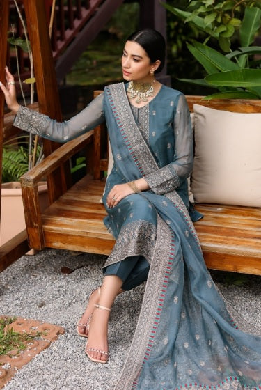 BAREEZE - 3PC LUXURY Embroidered LAWN Collection AW-28