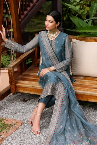 BAREEZE - 3PC LUXURY Embroidered LAWN Collection AW-28