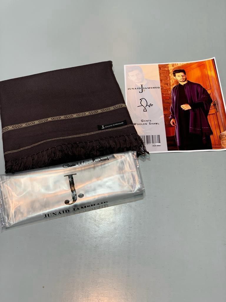 J. PREMIUM WOOL SHAWL # 012 Mehroon