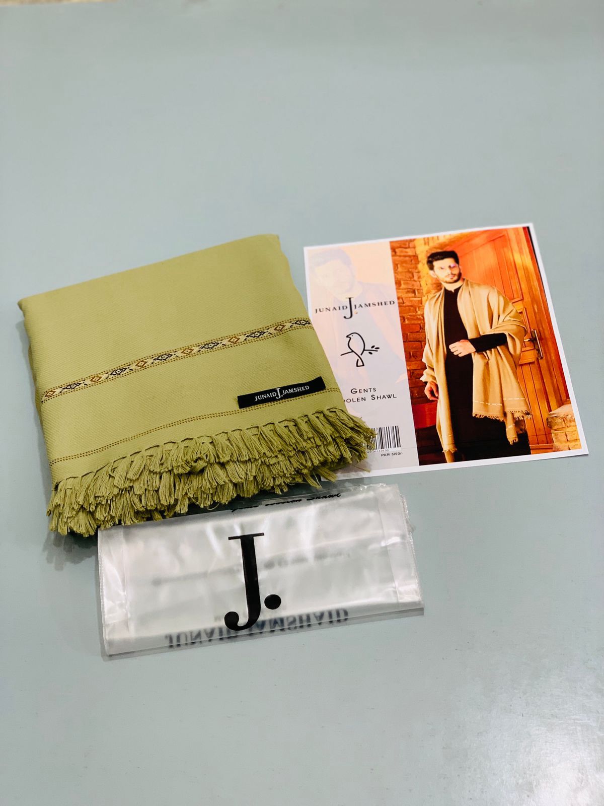 J. PREMIUM WOOL SHAWL #013 Pista
