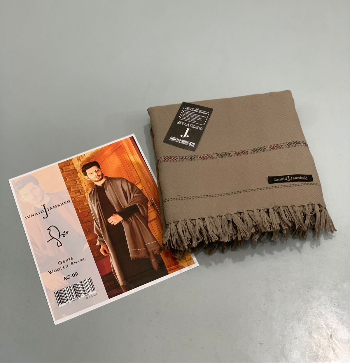 J. PREMIUM WOOL SHAWL #014 Mouse