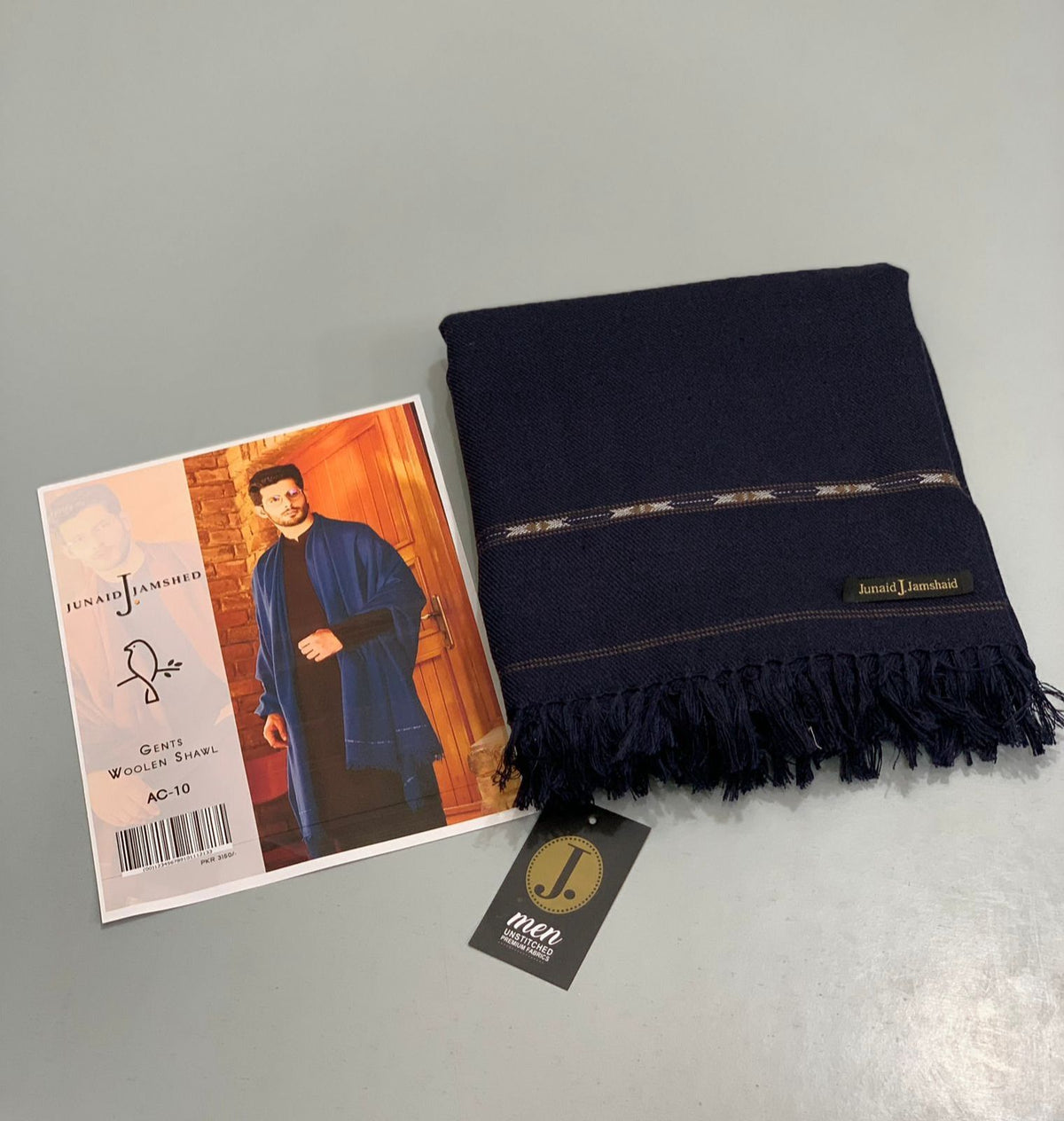 J. PREMIUM WOOL SHAWL BLUE #015