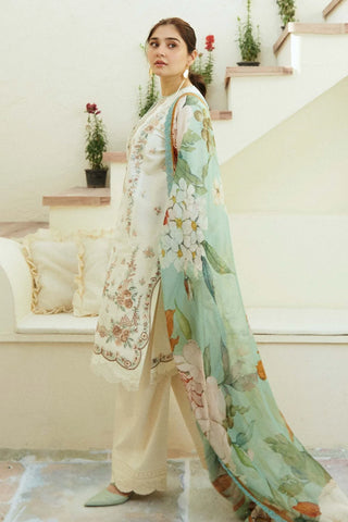 ZARA SHAHJAHAN EMBROIDERED LAWN- 3PC WITH SLUB NET PRINTED DUPATTA - 1004