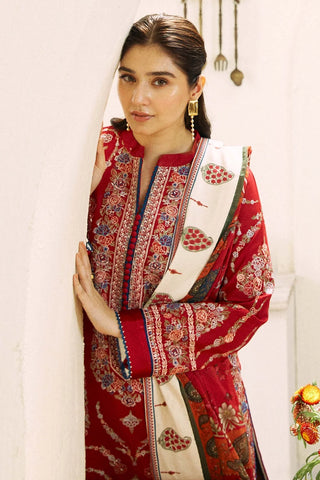 ZARA SHAHJAHAN EMBROIDERED LAWN- 3PC WITH SLUB NET PRINTED DUPATTA - 1005